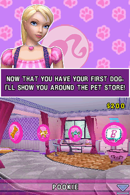 
Barbie: Groom and Glam Pups | Nintendo DS | gameplay screenshot | Data by MobyGames.com