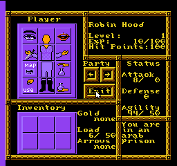 
Robin Hood: Prince of Thieves | NES | gameplay screenshot | Data by MobyGames.com