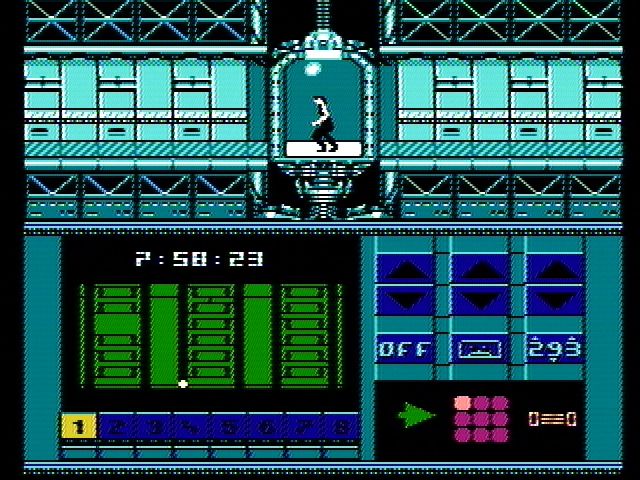 Impossible Mission II | NES | gameplay screenshot | region=North America | source-country= | zypher-v2 | moby-675e5699c84e | Data by MobyGames.com