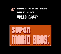 Super Mario Bros. / Duck Hunt / World Class Track Meet | NES | gameplay screenshot | region=North America | source-country= | zypher-v2 | moby-7ee5e57d33bb | Data by MobyGames.com