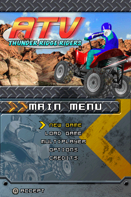 ATV: Thunder Ridge Riders / Monster Trucks Mayhem | Nintendo DS | gameplay screenshot | region=North America | source-country= | zypher-v2 | moby-a6e4b1ee6a57 | Data by MobyGames.com