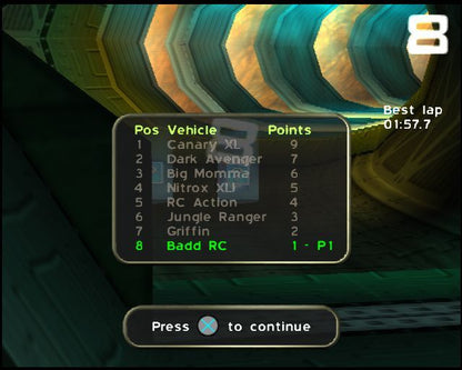 RC Revenge Pro | PlayStation 2 | gameplay screenshot | region=North America | source-country= | zypher-v2 | moby-7f7a80cb55ca | Data by MobyGames.com