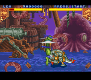 
Teenage Mutant Ninja Turtles: Tournament Fighters | SNES | gameplay screenshot | Data by MobyGames.com