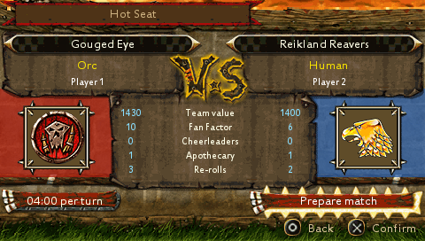 Blood Bowl | PSP | gameplay screenshot | region=North America | source-country= | zypher-v2 | moby-52d3193dde4c | Data by MobyGames.com