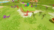 Gigantosaurus: The Game | Xbox One | gameplay screenshot | Exploring a clearing with collectible purple fruit | source=official Xbox 9N3PC5P2S47W | asset=f01f5884-f34d-4c2e-8d42-499b4ef401d4