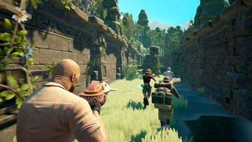 
Jumanji: The Video Game | Xbox One | gameplay screenshot | Exploring a jungle passage together in third-person view