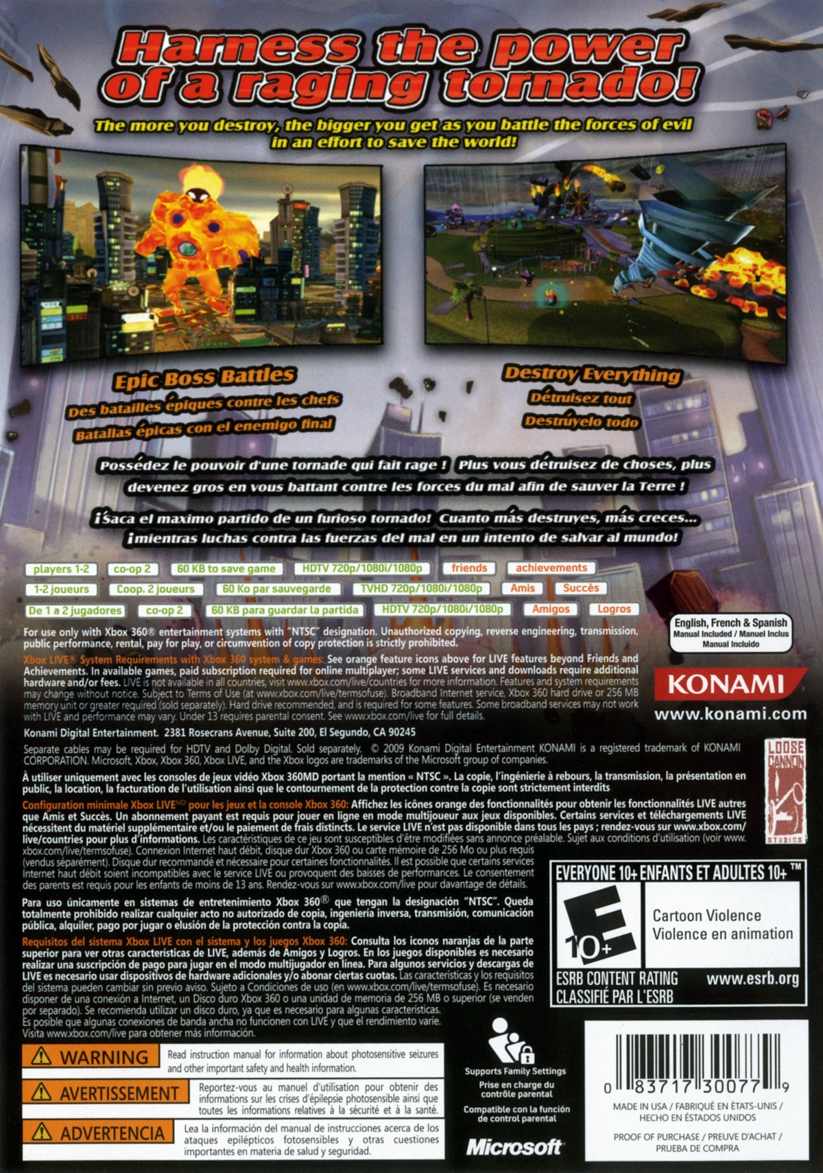 
Tornado Outbreak | Xbox 360 | back cover 1
