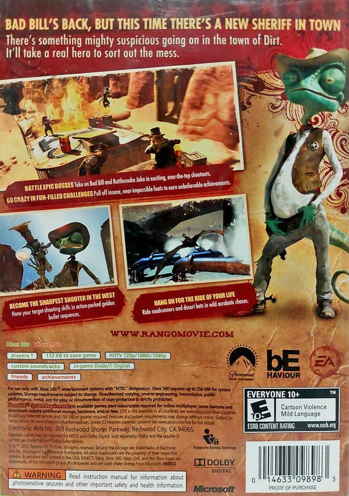 
Rango | Xbox 360 | back cover 1
