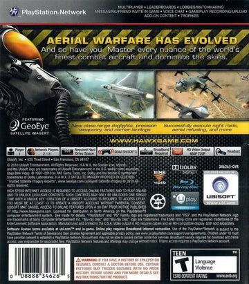 
Tom Clancy's H.A.W.X 2 | PlayStation 3 | back cover 1