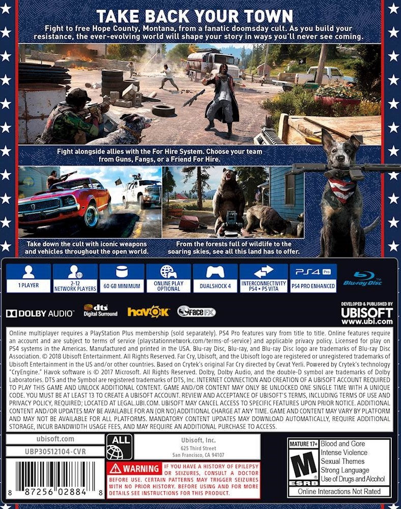 
Far Cry 5 | PlayStation 4 | back cover 1