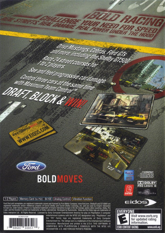 
Ford Bold Moves Street Racing | PlayStation 2 | back cover 1 | Region: North America | Source: LaunchBox