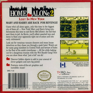 
Home Alone 2: Lost in New York | Game Boy | back cover 1