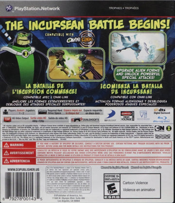 
Ben 10: Omniverse 2 | PlayStation 3 | back cover 1 | Region: North America | Source: LaunchBox