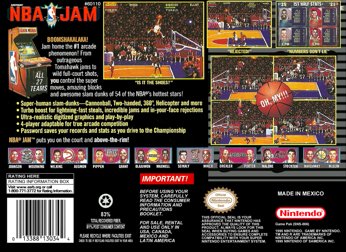NBA Jam | SNES | back cover 1