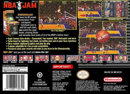 
NBA Jam | SNES | back cover 1