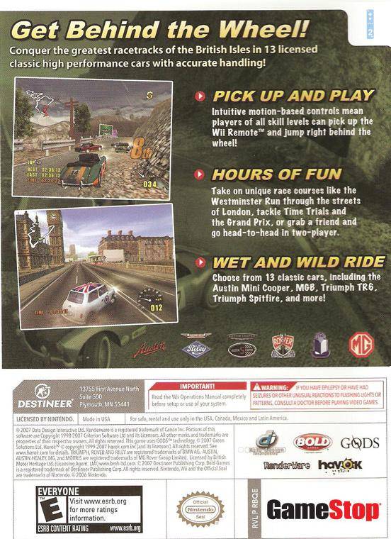 
Classic British Motor Racing | Wii | back cover 1