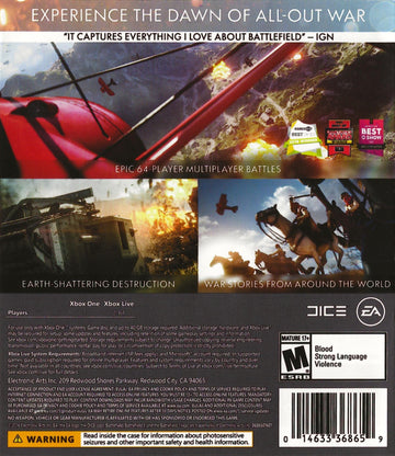 
Battlefield 1 | Xbox One | back cover 1