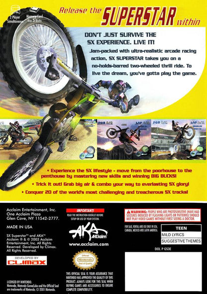 
SX Superstar | GameCube | back cover 1