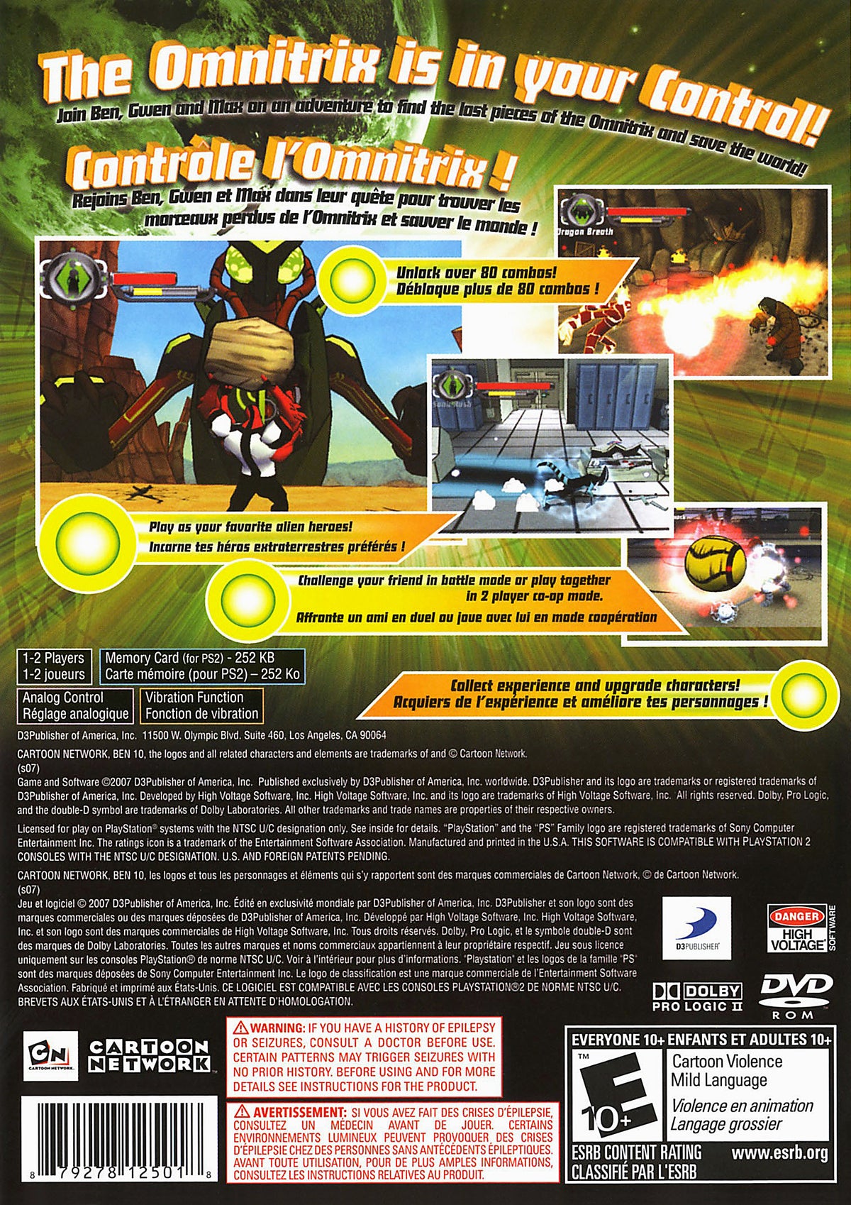 
Ben 10: Protector of Earth | PlayStation 2 | back cover 1
