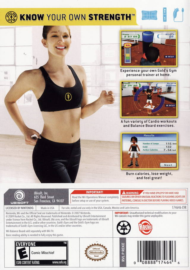
Gold's Gym Cardio Workout | Wii | back cover 1