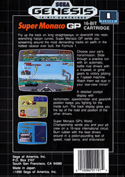 
Super Monaco GP | Genesis | back cover 1