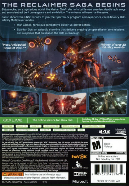
Halo 4 | Xbox 360 | back cover 1
