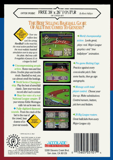 
HardBall! | Genesis | back cover 1