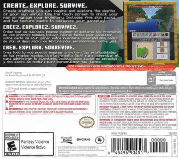 
Minecraft: New Nintendo 3DS Edition | Nintendo 3DS | back cover 1