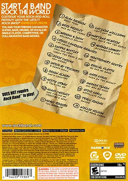 
Rock Band: Country Track Pack | PlayStation 2 | back cover 1