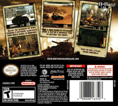 
Brothers in Arms DS | Nintendo DS | back cover 1
