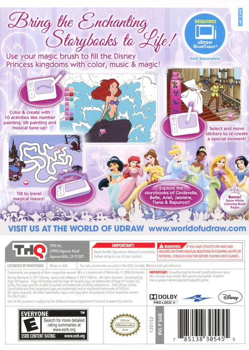 
Disney Princess: Enchanting Storybooks | Wii | back cover 1