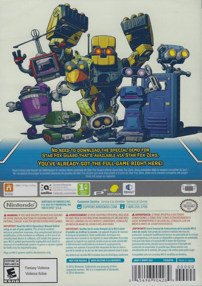 
Star Fox Guard | Wii U | back cover 1