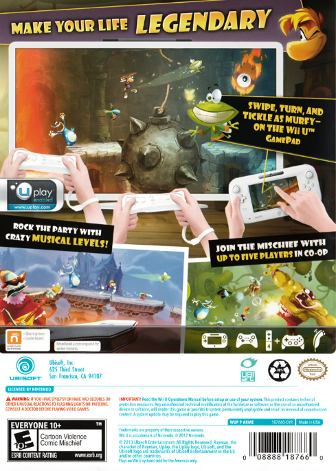 
Rayman Legends | Wii U | back cover 1