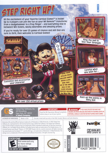 
Carnival Games | Nintendo DS | back cover 1