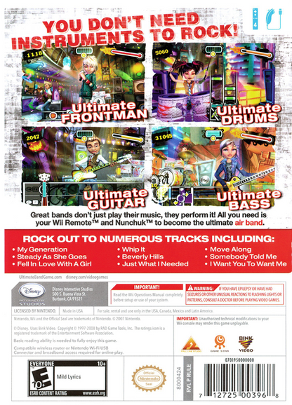 
Ultimate Band | Wii | back cover 1