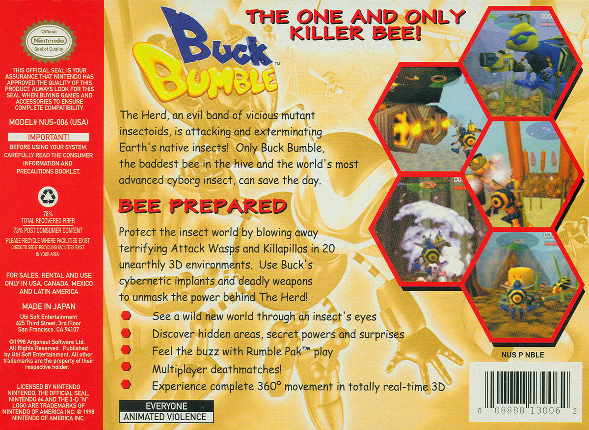 
Buck Bumble | Nintendo 64 | back cover 1