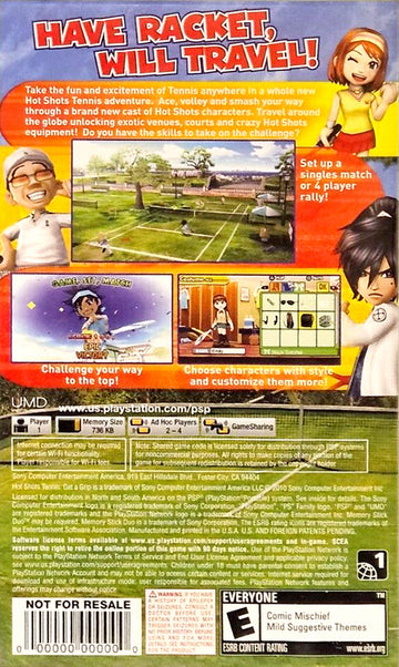 
Hot Shots Tennis: Get a Grip | PSP | back cover 1