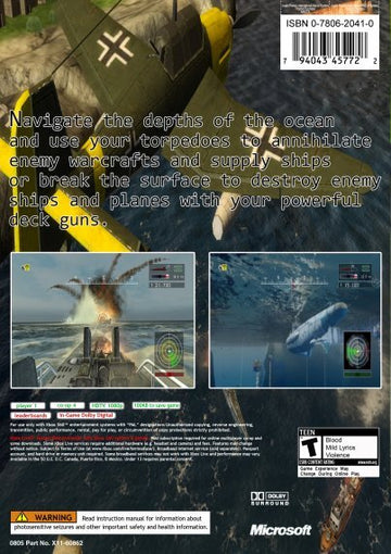 
Naval Assault: The Killing Tide | Xbox 360 | back cover 1 | Region: North America | Source: LaunchBox