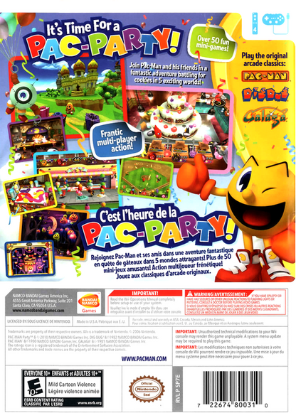 
Pac-Man Party | Wii | back cover 1