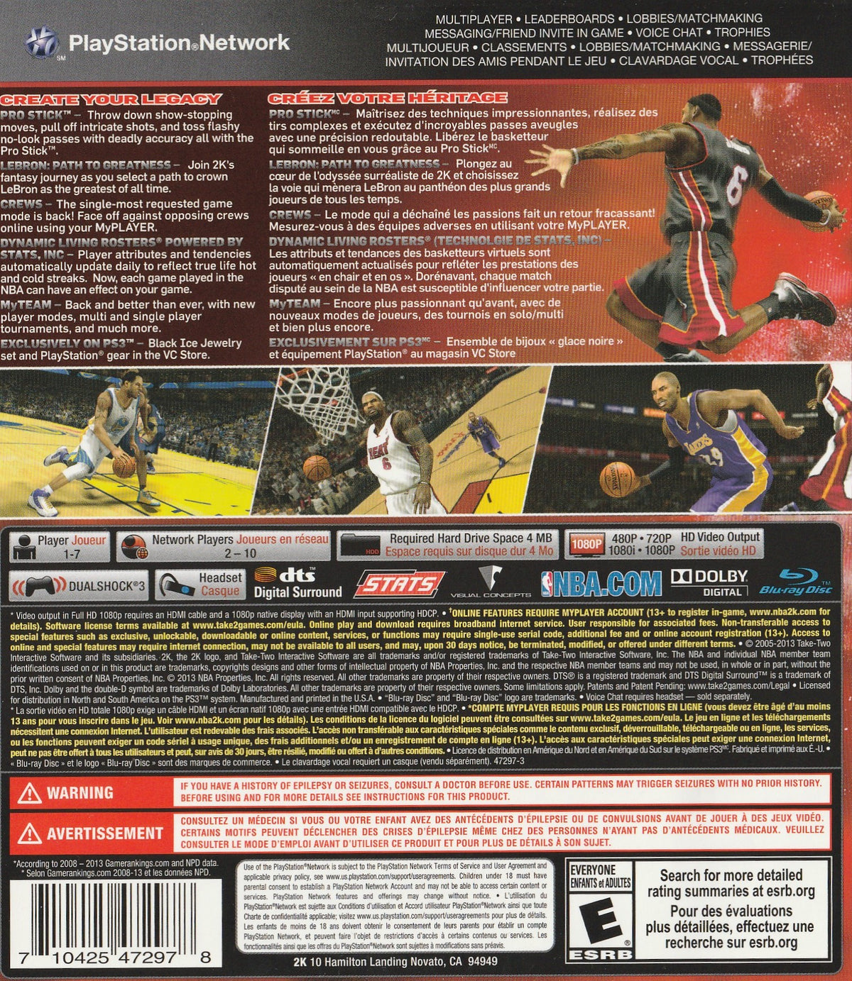 
NBA 2K14 | PlayStation 3 | back cover 1