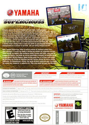 
Yamaha Supercross | Wii | back cover 1