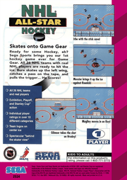 
NHL All-Star Hockey | Game Gear | back cover 1