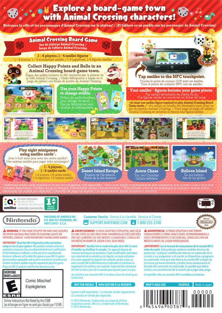 Animal Crossing: Amiibo Festival | Wii U | back cover 1