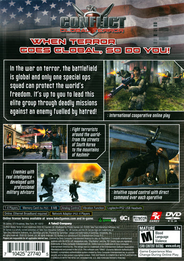 
Conflict: Global Terror | PlayStation 2 | back cover 1