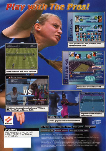 
WTA Tour Tennis | PlayStation 2 | back cover 1 | Region: North America | Source: LaunchBox