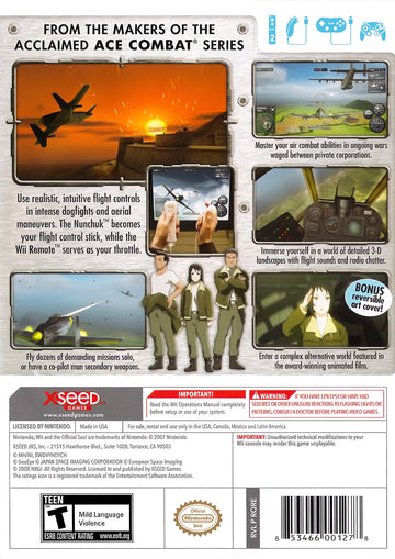 
The Sky Crawlers: Innocent Aces | Wii | back cover 1