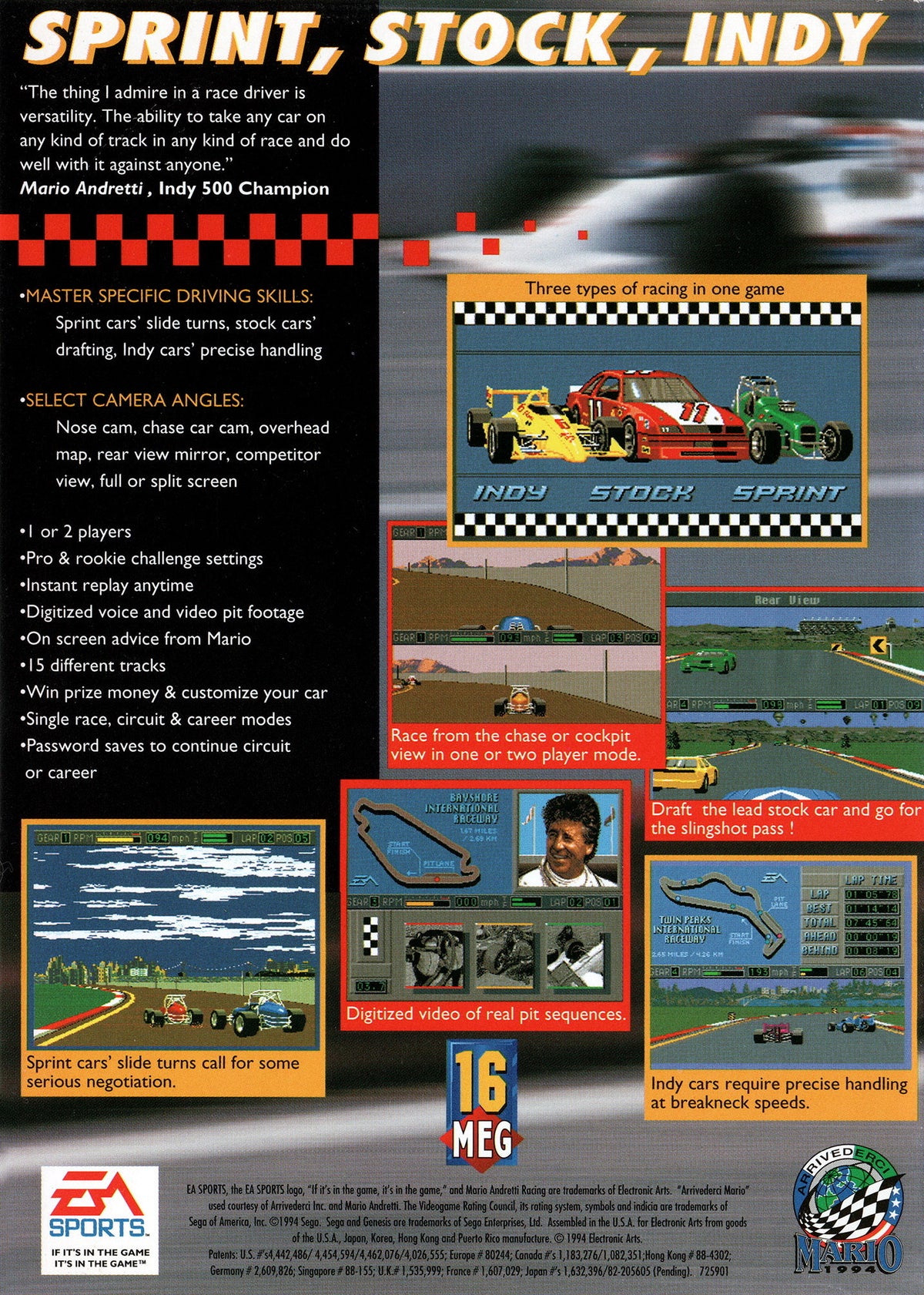 
Mario Andretti Racing | Genesis | back cover 1