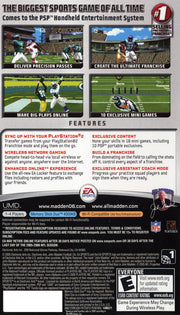
Madden NFL 06 | PSP | back cover 1