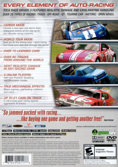 
TOCA Race Driver 3 | Xbox | back cover 1 | Region: North America | Source: LaunchBox