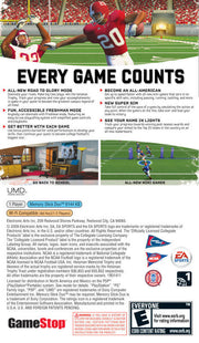 
NCAA Football 10 | PSP | back cover 1